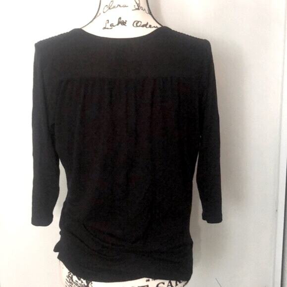 H&M Black Henley Top size Small - Picture 3 of 4